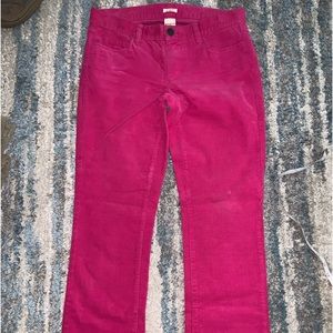 J Crew Fuchsia Corduroy Jeans, Size 27S Not For Sale